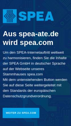 Vorschau der mobilen Webseite www.spea-ate.de, SPEA GmbH