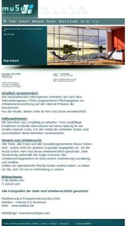 Vorschau der mobilen Webseite www.fensterbau-musa.de, A. Musa