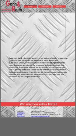 Vorschau der mobilen Webseite www.edles-metall.de, Gann & Raith GmbH