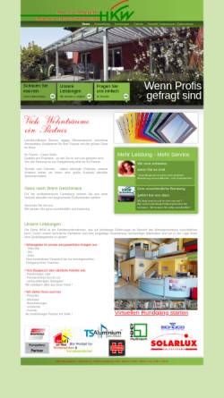 Vorschau der mobilen Webseite www.hkw-wintergaerten.de, HKW-Wintergärten, Gebrüder Grün GmbH