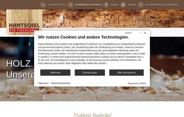 Vorschau von www.tischlerei-hantschel.de, Tischlerei Hantschel GmbH