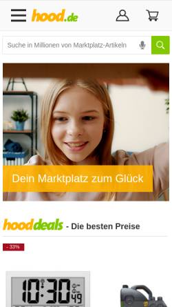 Vorschau der mobilen Webseite www.hood.de, Hood-Auktionsplattform