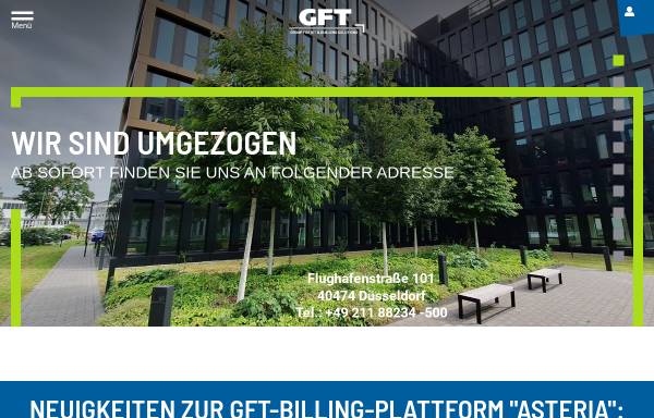 Vorschau von www.gft-eg.de, GFT Gemeinschaft Fernmelde-Technik eG