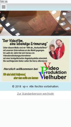 Vorschau der mobilen Webseite vp-v.de, Video-Produktion-Vielhuber