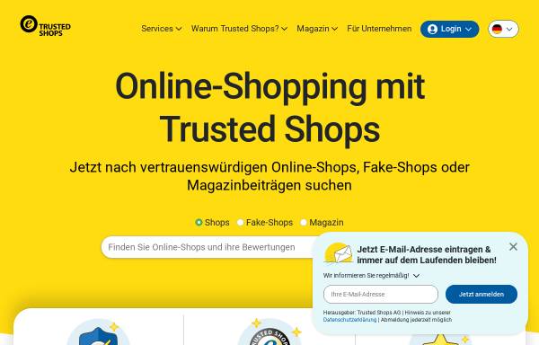 Vorschau von www.trustedshops.de, Trusted Shops