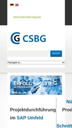 Vorschau der mobilen Webseite www.csbg.de, C. Gathmann Computer-System-Beratung GmbH