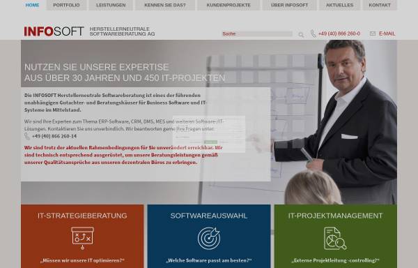 Vorschau von www.infosoft.de, Infosoft Herstellerneutrale Softwareberatung AG