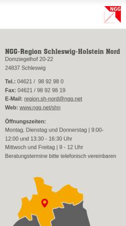 Vorschau der mobilen Webseite nord.ngg.net, Gewerkschaft Nahrung-Genuss-Gaststätten Schleswig-Holstein Nord