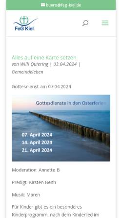 Vorschau der mobilen Webseite www.feg-kiel.de, FeG Kiel