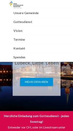 Vorschau der mobilen Webseite feg-luebeck.de, FeG Lübeck