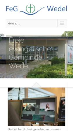 Vorschau der mobilen Webseite www.feg-wedel.de, FeG Wedel