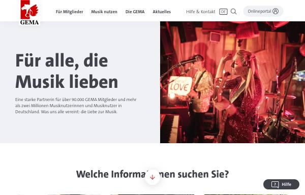 Vorschau von www.gema.de, GEMA