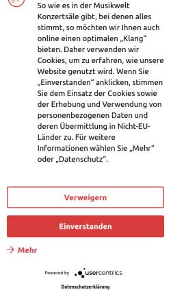 Vorschau der mobilen Webseite www.gema.de, GEMA