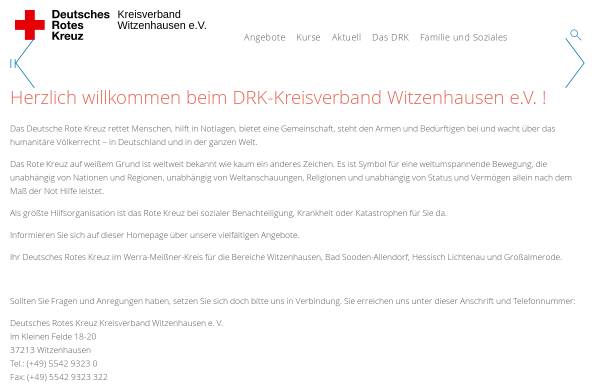 Vorschau von drk-wiz.de, Deutsches Rotes Kreuz Kreisverband Witzenhausen e.V