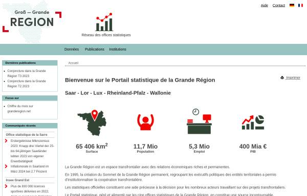 Vorschau von www.grande-region.lu, Die Statistischen Ämter der Großregion
