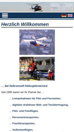 Vorschau der mobilen Webseite heliconsult.com, heliconsult helicopterservice