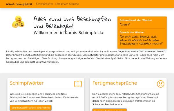 Vorschau von www.schimpfen.de, Kamis Schimpfecke