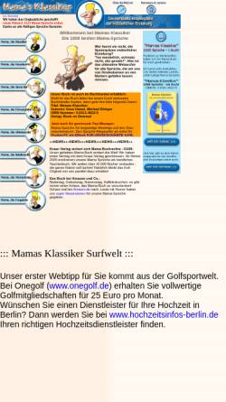 Vorschau der mobilen Webseite www.mamas-klassiker.de, Mamas Klassiker
