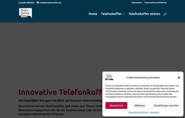 Vorschau von www.telefonkoffer.de, TelefonTrainingTools, Inh. Rolf-Peter Ferl