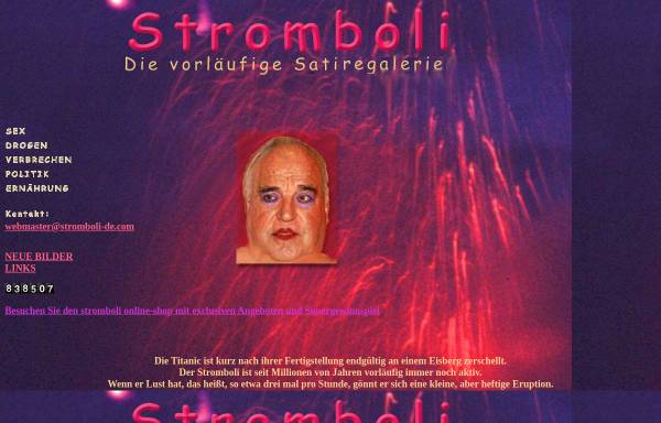 Vorschau von www.stromboli-de.com, Stromboli die vorläufige Satiregalerie