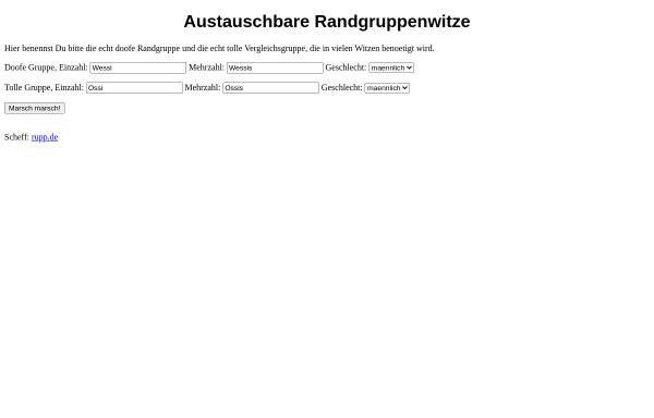 Vorschau von www.austauschbare-randgruppenwitze.de, Austauschbare Randgruppenwitze