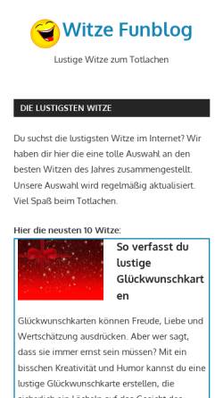 Vorschau der mobilen Webseite www.witze-funblog.de, Witze-Funblog.de