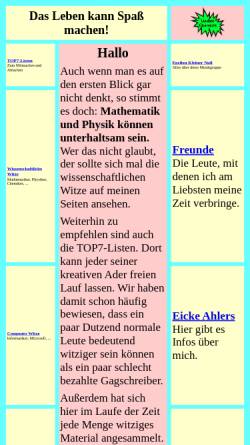 Vorschau der mobilen Webseite www.familie-ahlers.de, Ahlers, Eike