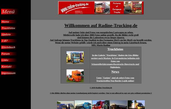 Vorschau von www.radine-trucking.de, Radine, Mario