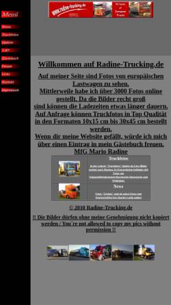 Vorschau der mobilen Webseite www.radine-trucking.de, Radine, Mario