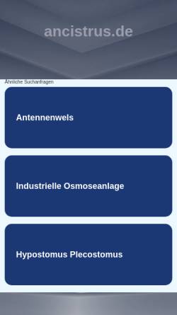 Vorschau der mobilen Webseite www.ancistrus.de, Ramm, Pascal