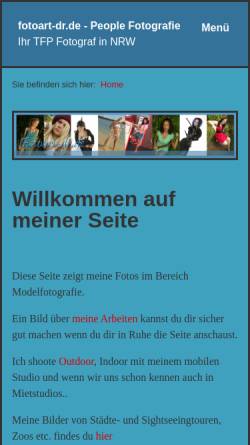 Vorschau der mobilen Webseite www.fotoart-dr.de, Rosenberger, Dirk