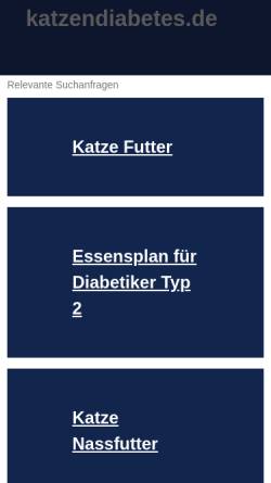 Vorschau der mobilen Webseite www.katzendiabetes.de, Katzendiabetes