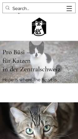 Vorschau der mobilen Webseite www.cato.ch, Stiftung Pro Büsi