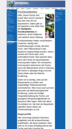Vorschau der mobilen Webseite www.aqua4you.de, Fischkrankheiten