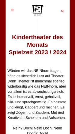 Vorschau der mobilen Webseite kindertheater-des-monats.de, Kindertheater des Monats in Schleswig-Holstein