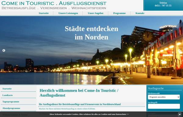 Vorschau von www.come-in-touristic.de, Come-In Touristic