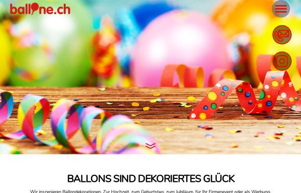Vorschau von www.ballone.ch, Bütlers Party-Versand