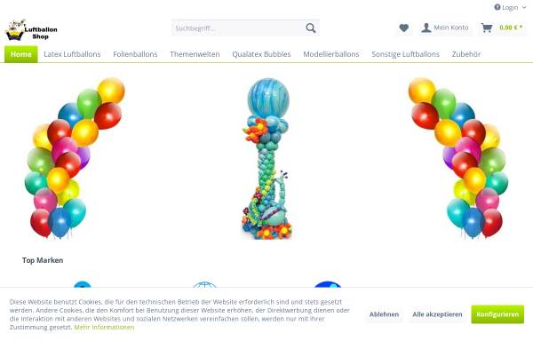 Vorschau von www.luftballon-ballonshop.de, Luftballonshop, Bianca Mack