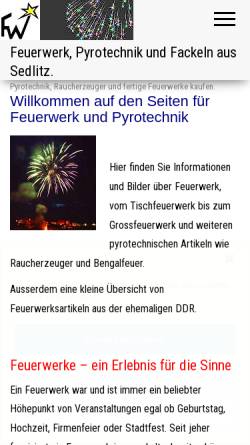 Vorschau der mobilen Webseite www.fw-feuerwerk.de, FW-Feuerwerk