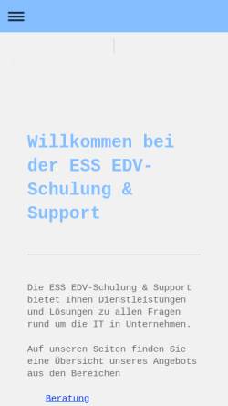 Vorschau der mobilen Webseite www.ess-schulung.de, ESS-EDV-Schulung