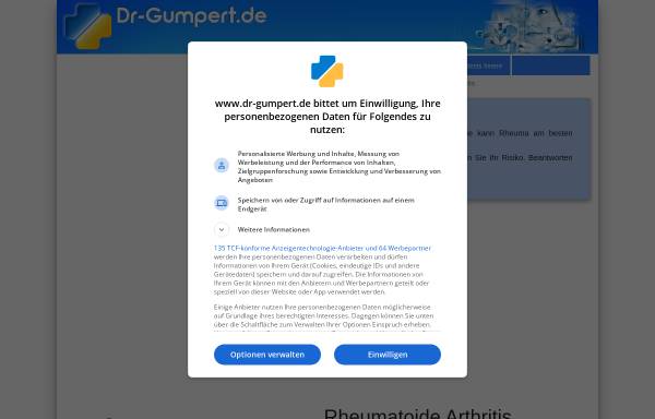 Vorschau von www.dr-gumpert.de, Dr-Gumpert.de - Rheumatoide Arthritis