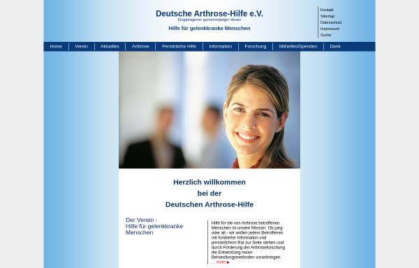 Vorschau von www.arthrose.de, Deutsche Arthrose-Hilfe e.V.