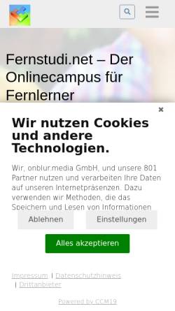 Vorschau der mobilen Webseite www.fernschule.me, Fernschule.me