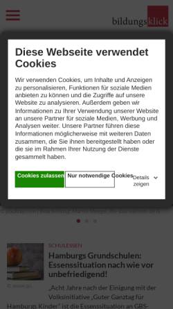 Vorschau der mobilen Webseite bildungsklick.de, Bildungsklick.de