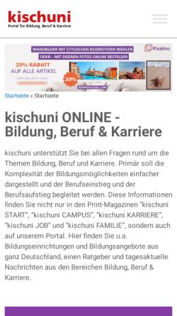 Vorschau der mobilen Webseite www.kischuni.de, Kischuni.de