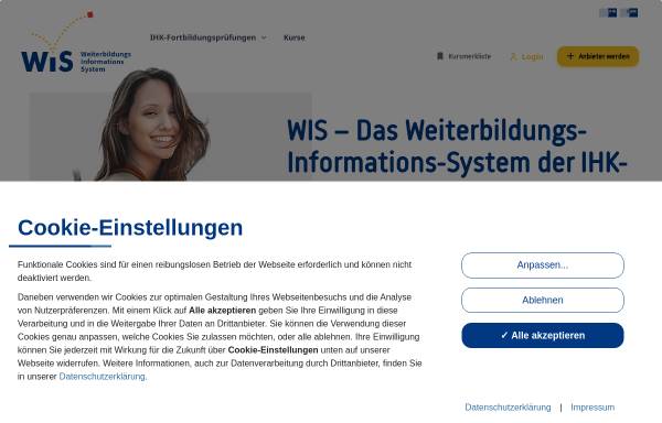 Vorschau von wis.ihk.de, Weiterbildungs-Informations-Systems