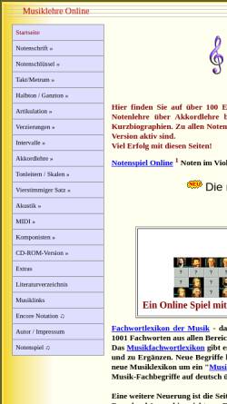 Vorschau der mobilen Webseite www.musiklehre.at, Allgemeine Musiklehre