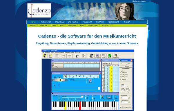 Vorschau von www.cadenzo.de, Cadenzo - Software für den Musikunterricht