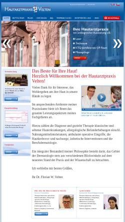 Vorschau der mobilen Webseite www.hautarzt-velten.de, Dr. med. Florian W. Velten