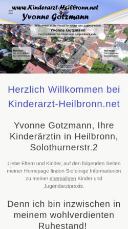 Vorschau der mobilen Webseite www.kinderarzt-heilbronn.net, Kinderärzte
